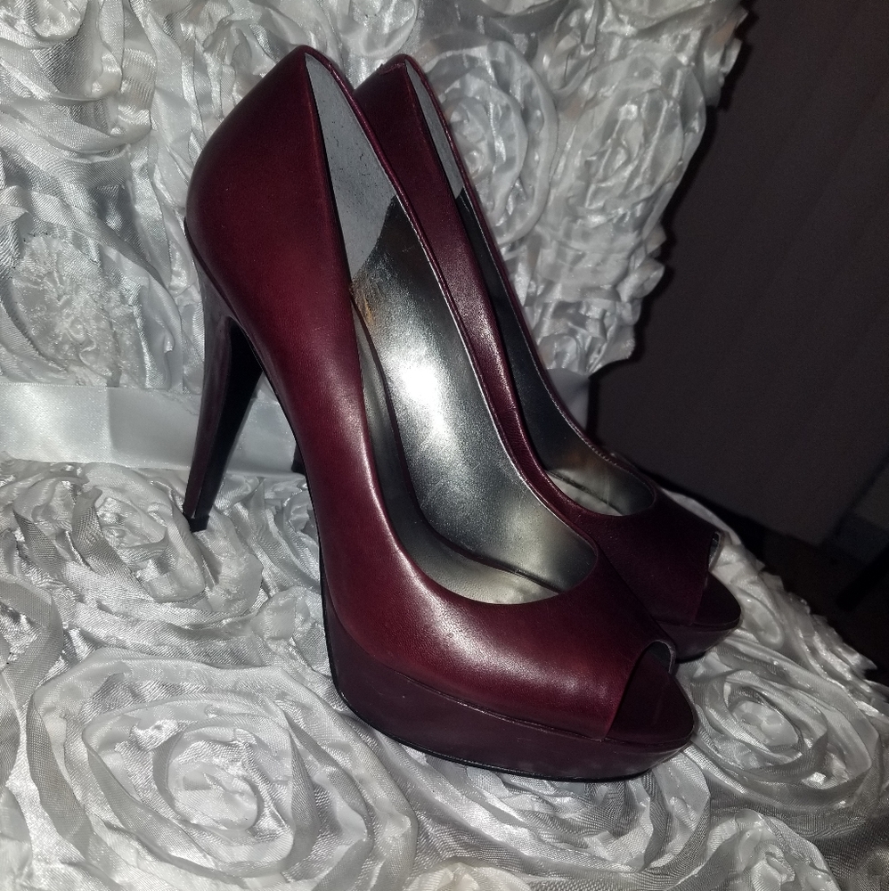 Burgundy Guess heels